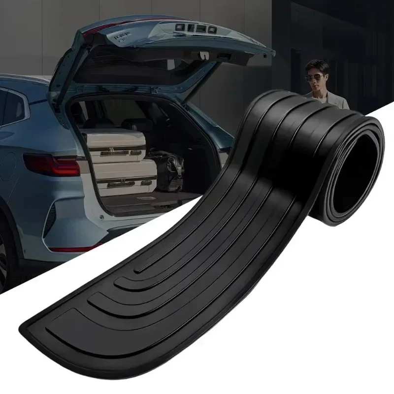 Universal Car Trunk Door Sill Plate Protector Anti-Scratch Rear Bumper Guard Rubber Mouldings Pad Trim Cover Strip Car Styling