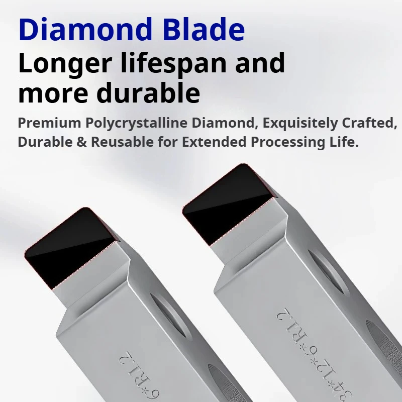 CNC Monocrystalline MCD Diamond Milling Cutter Polishing Tool for Gold Silver Copper Acrylic PE PC PVC Material