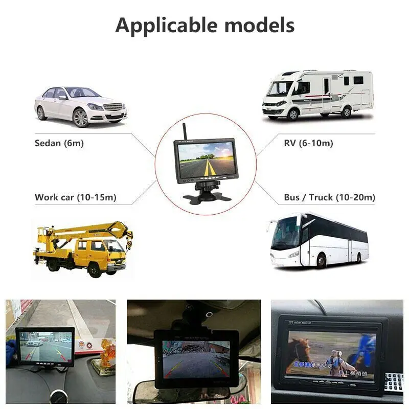 Wireless IR Rear View Backup Camera 7