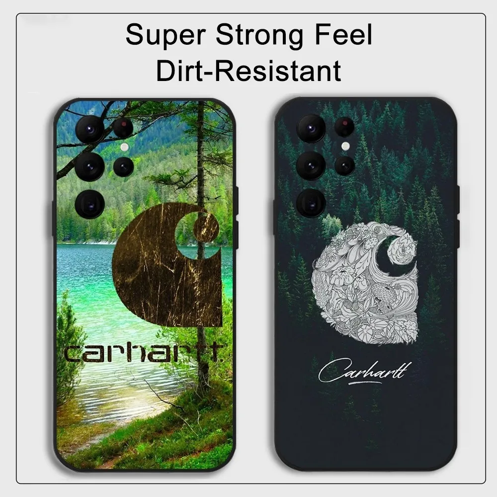 Fashion C-Carhartt Phone Case  Samsung S series s20 s21 s22 s23 s24 FE Plus Ultra TPU Soft to Skin-friendly case