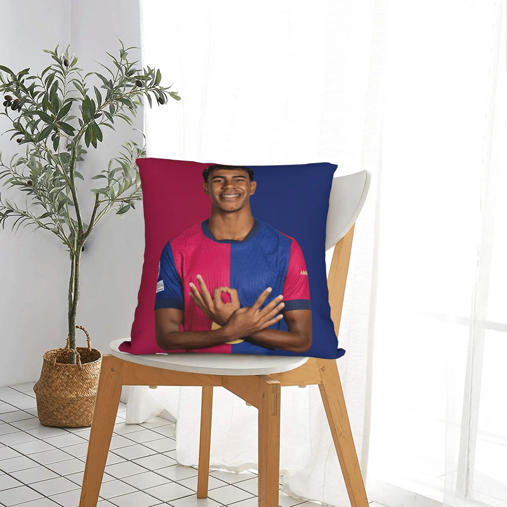 Lamine Y-Yamal Football Soccer Pillowcase Double-sided Printing Cushion Cover Decor  Throw Pillow Case Cover Home Square