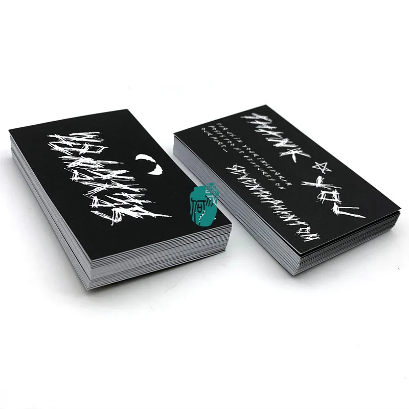 Customized Personalized Stamping Business Cards Design Black Embossed Printing Cards Custom Business Card Produc