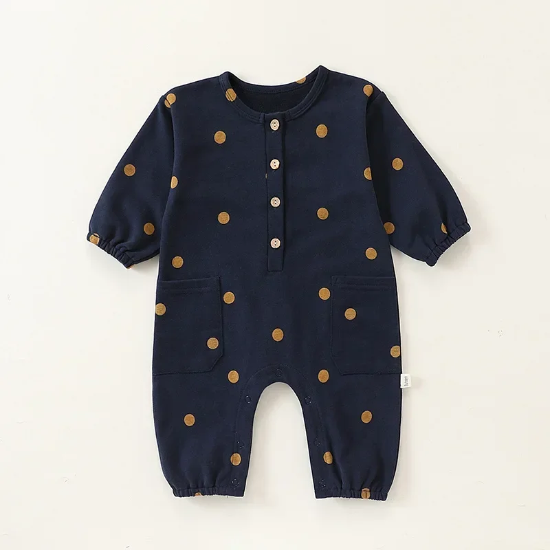 0-24M Newborn Kid Baby Boy Girl Clothes Autumn Winter Cotton Baby Romper Long Sleeve Print Jumpsuit Cute Outfit