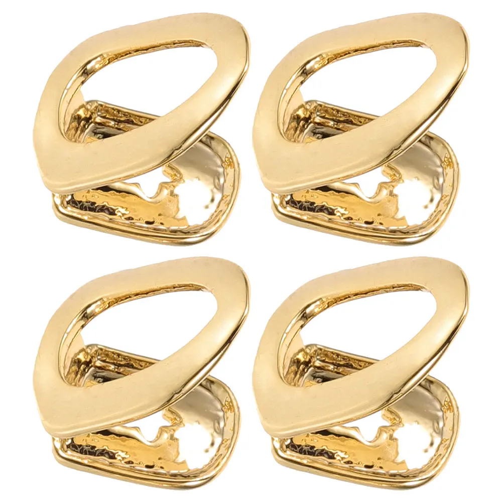 

4 Pcs Golden Teeth Cap Grill for Rappers Cosplay Jewelry Fake Tooth Copper Brace Accessories