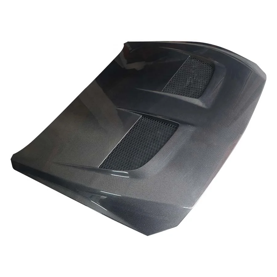 GTD نمط ألياف الكربون بونيه لفورد موستانج دارك هورس S650 مجموعات هيكل غطاء محرك السيارة الجديدة مع البراغي المضمنة #6