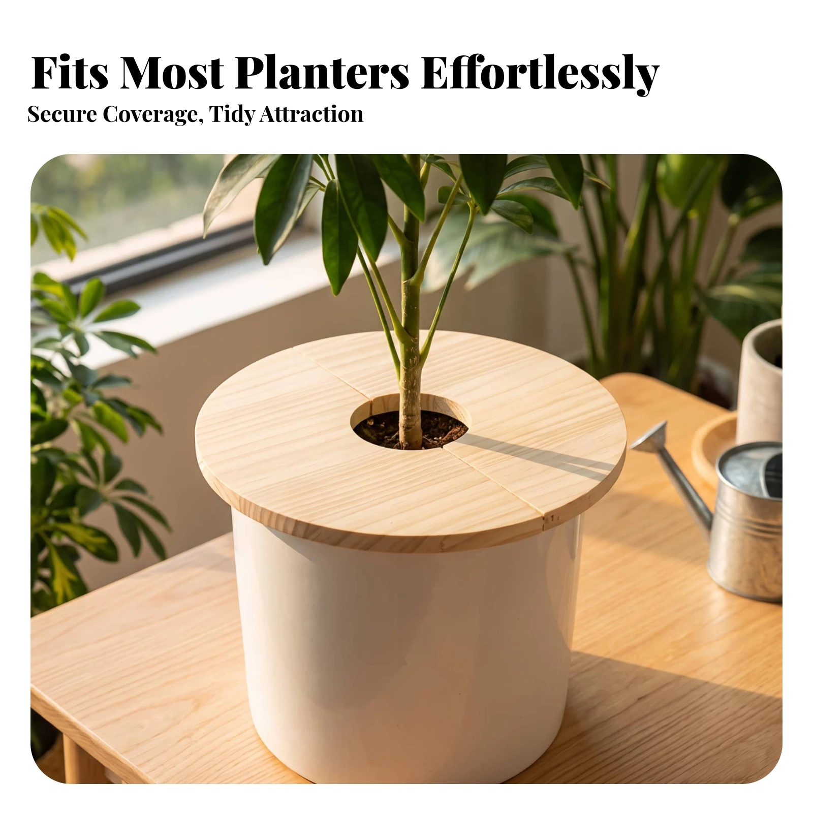 Penutup Pot Kayu dengan Lubang - Home Decor Center ulasan dan harga