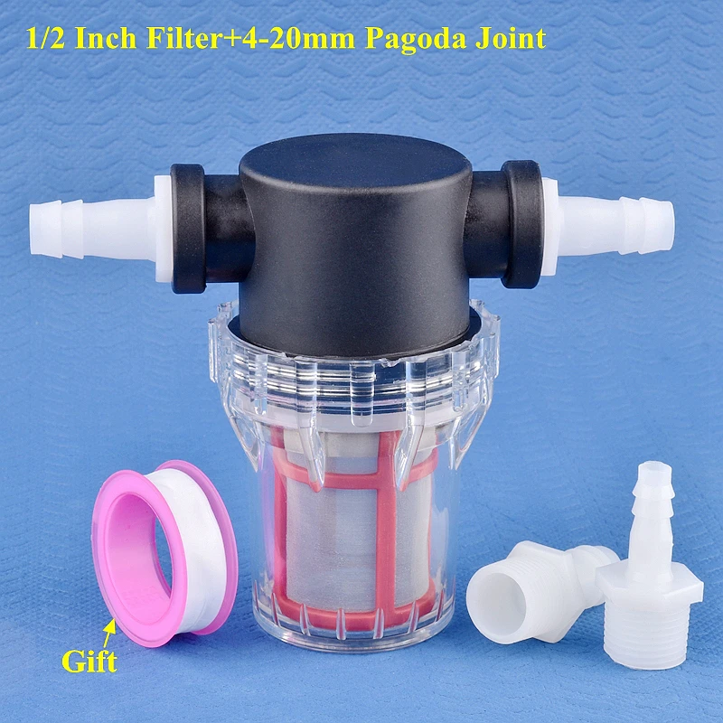 

1/2" To 4~20mm Pagoda Filter Aquarium Fish Tank Hose Joint Garden Irrigation Domestic Water Bathroom Kitchen Impurity Strainer