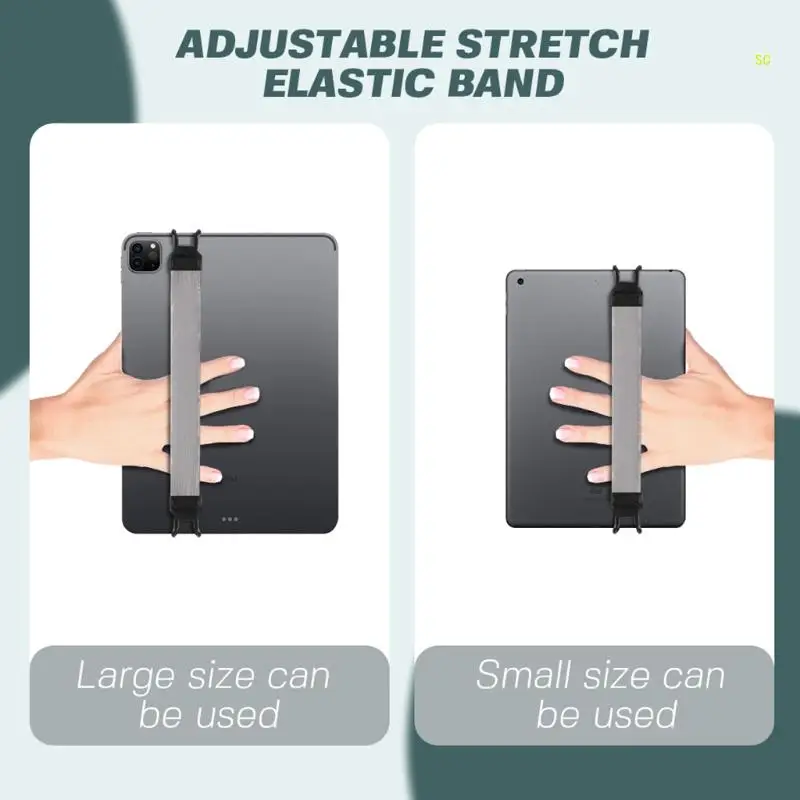 Soporte para cinturón cuero para operación con sola mano, soporte para tabletas seguridad, correa mano, agarre para