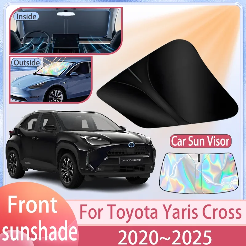 

Car Front Windshield Sunshade For Toyota Yaris Cross 2020~2025 2024 Windshield Sunshade Cover Anti UV Protection Accessories