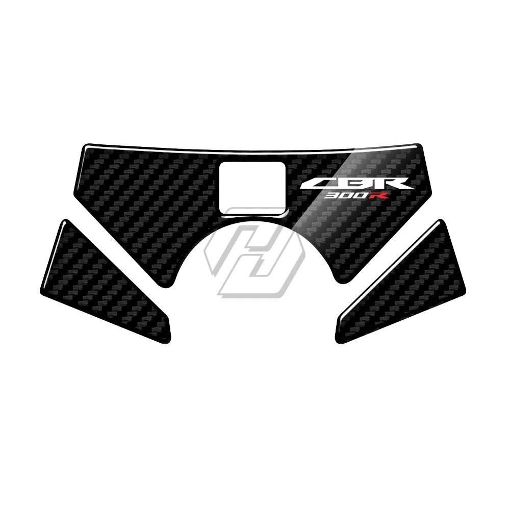 For Honda CBR250 CBR300 2010-2016 3D Carbon-look Upper Triple Yoke Defender