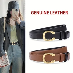 New In Women Faux Leather Thin Belt Waistband Letter Belt For Jeans Dress