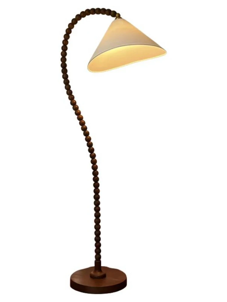 Contemporary Minimalist Solid Wood Style Living Room Floor Lamp Study Retro Style Homestay Fishing Lamp Decoration Atmosphere