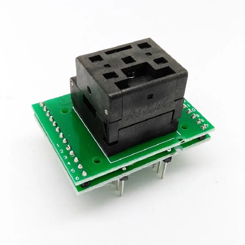 

QFN IC programmer socket Pitch 0.5mm Clamshell Chip Size 2*2 Flash Adapter QFN12 MLF12 Burn in Socket