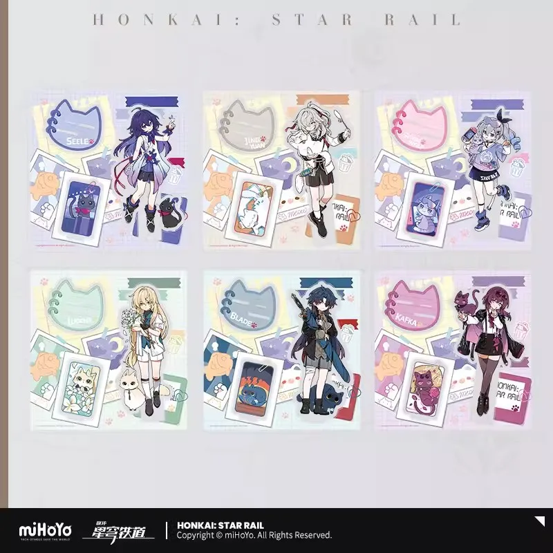 Pre Sale miHoYo Official Honkai Star Rail Dot Cat Cat Series Acrylic LiPai JingYuan LuoCha Blade Kafka Silver Wolf Seele Cosplay