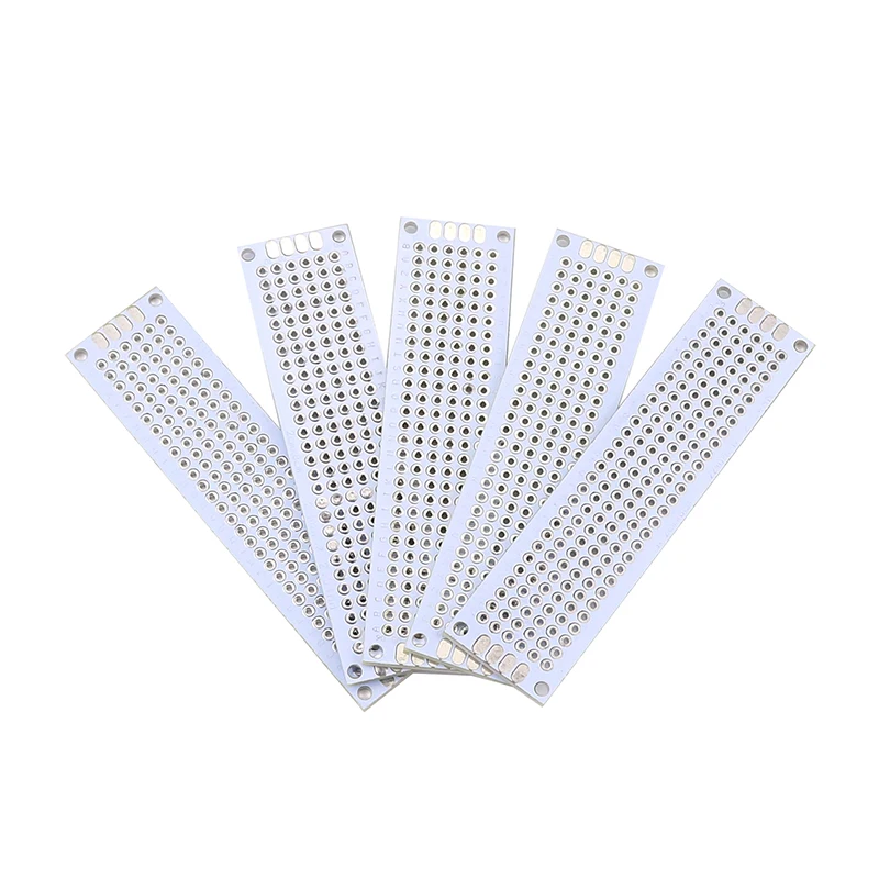 10PCS Blue 2x8cm Double Side Prototype DIY Universal Printed Circuit PCB Board Protoboard PCB Kit Breadboard Set