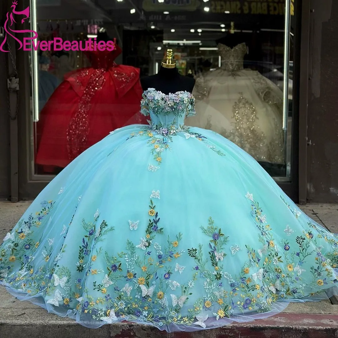 

Ball Gown Quinceanera Dresses Luxury Sweet 15 16 Dress for Juniors Tulle Lace Appliques Sweetheart Vestidos De 15 Quinceañera