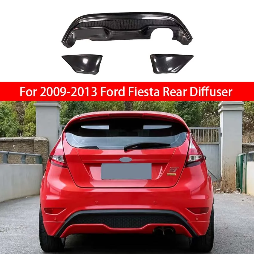 For 2009-2013 Ford Fiesta ST Style Regular Edition Car Parts Rear Bumper Diffuser Lip Spoiler Divider Chin Body Kit