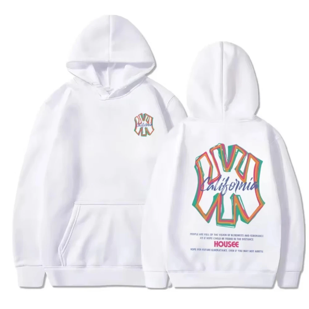 2026 Men's and Women's Fall Colorful Abstract Letter Pattern Hooded Sweatshirt - Casual Street Fashion - Daily Fashion Top