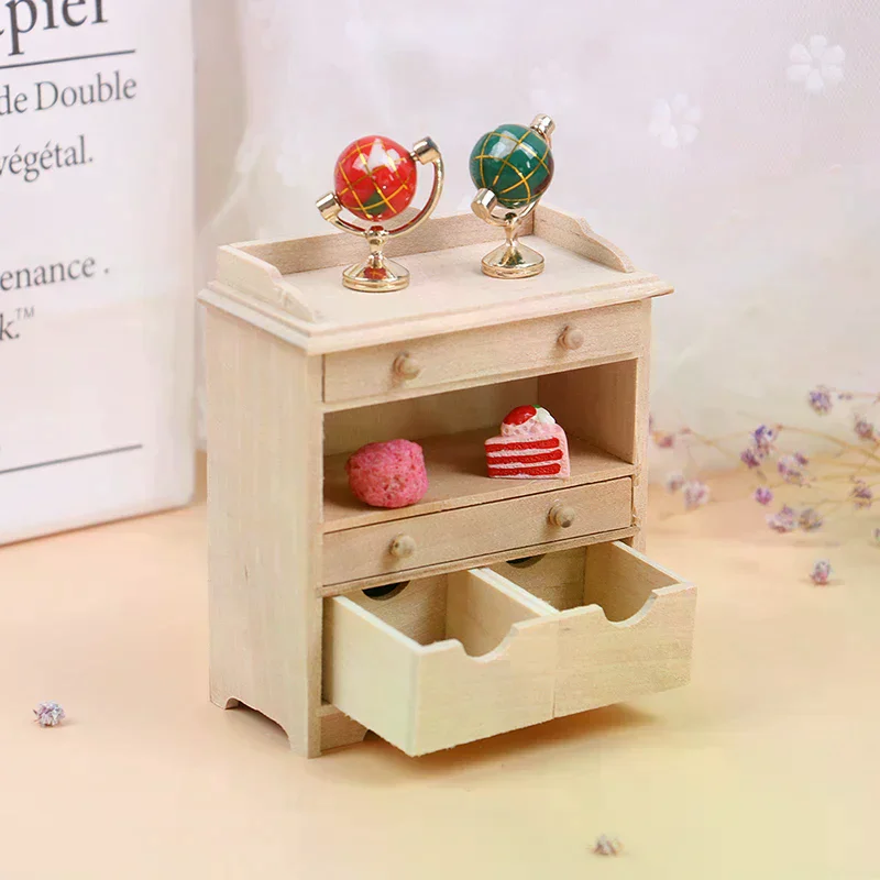 

1:12 Dollhouse Miniature Cabinet Set Model Doll House Living Room Accessories