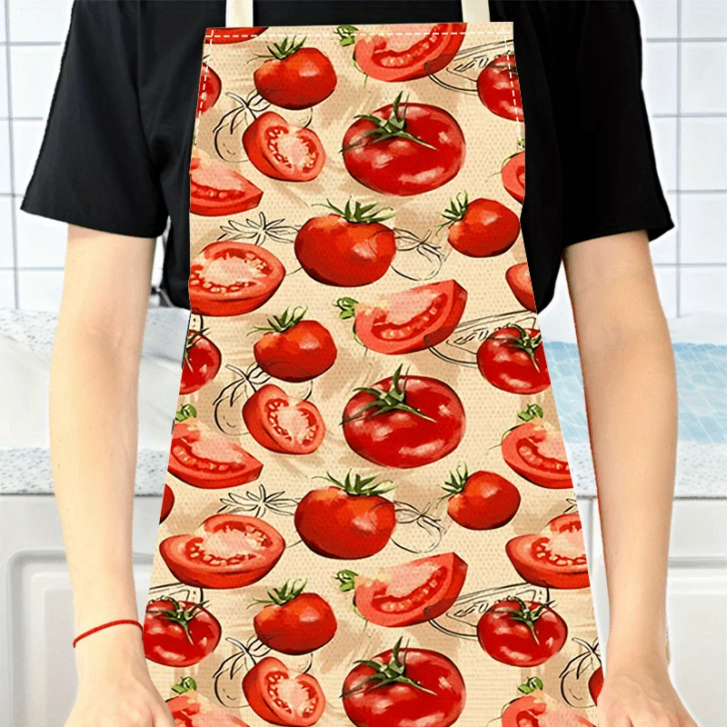 1pc Tomato Apron Red Vegetable Kitchen Cooking Baking Painting Art Craft Gift For Him Her Chef Cook Foodie BBQ Grilling Party