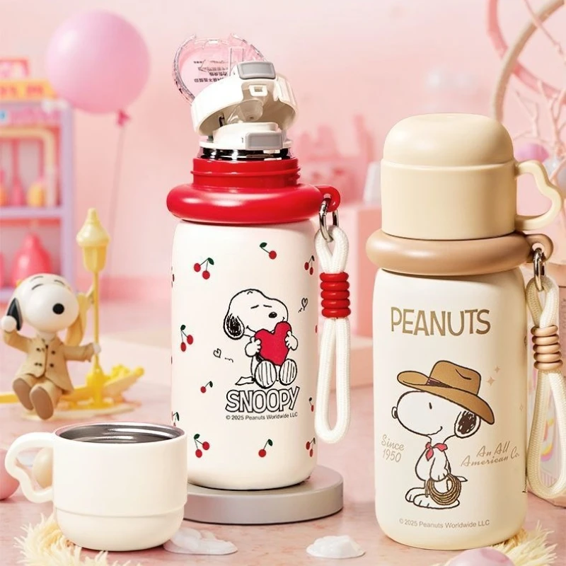 

2 Colors！Safe Choice Snoopy Tumbler，316L Stainless Steel，3-in-1 Portable Straw & Sip Cup，Travel Mug