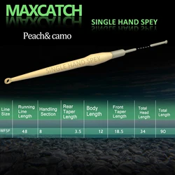 Línea Spey Maximumcatch WF3F-8F flotante, camuflaje melocotón