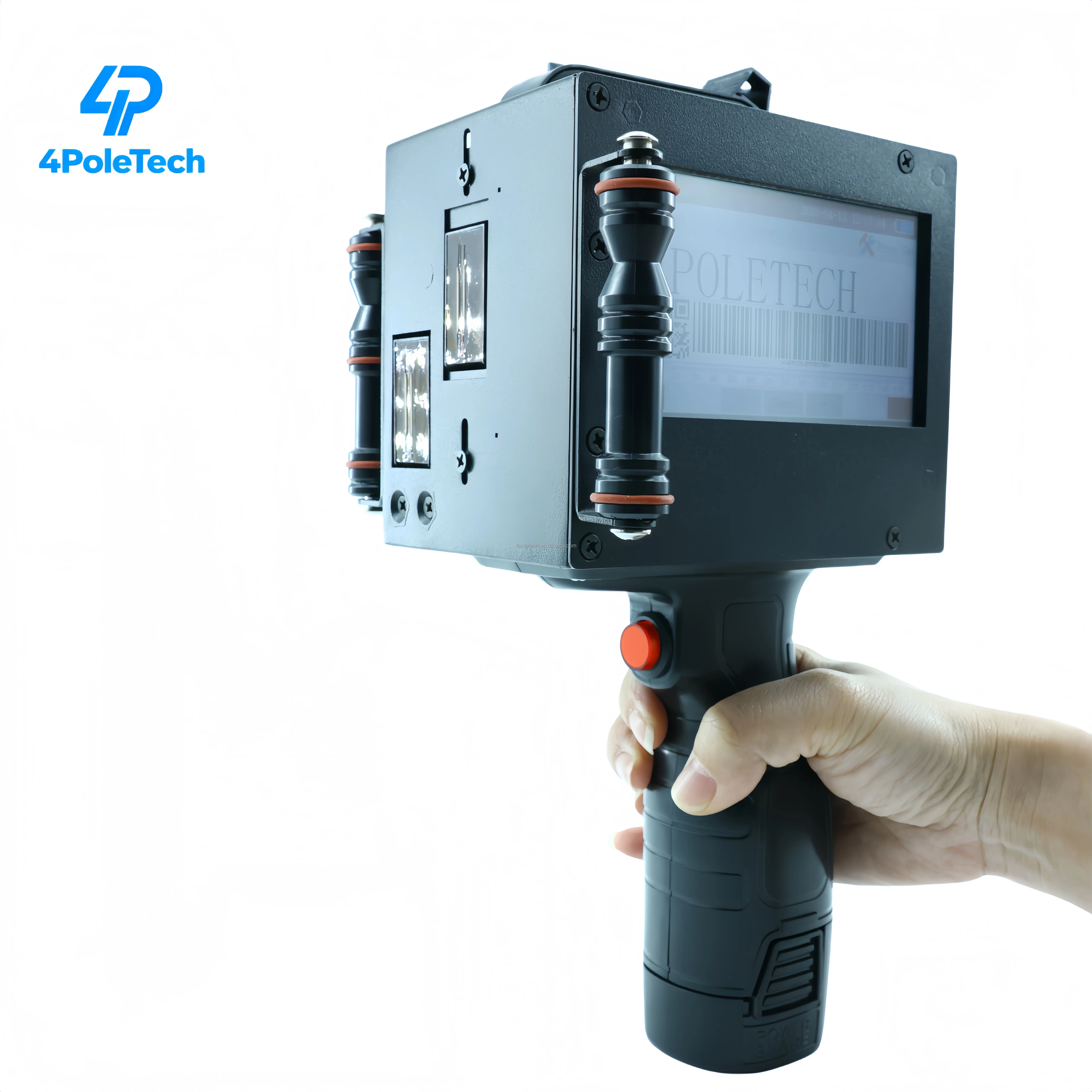 Handheld Large Character Inkjet Printer 50mm For Plastic Wood Carton Logo Barcode QR Code Expiry Date Coding Machine