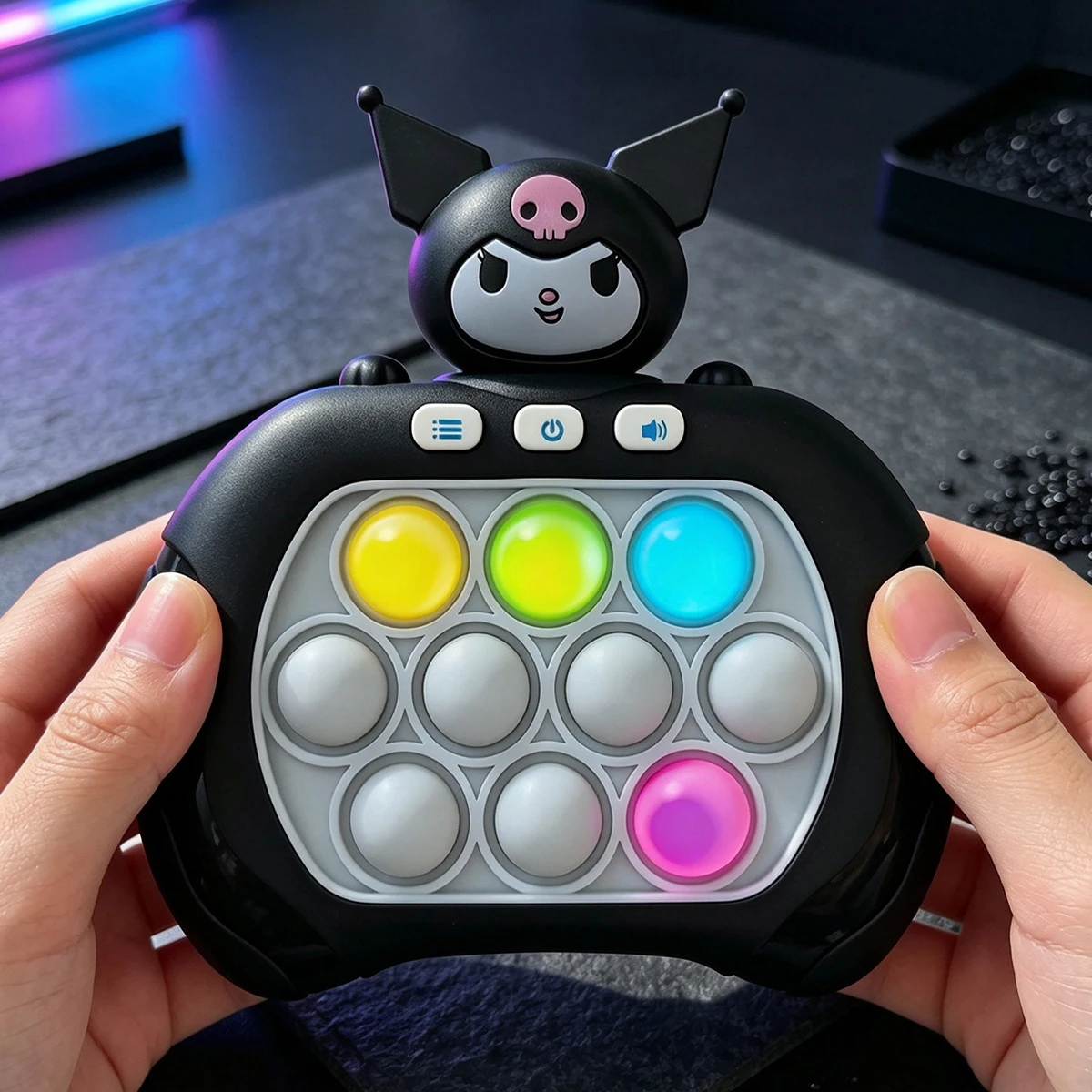 New Hello Kitty Kuromi Quick Push Game Pop Up Fidget Bubble Electronic Pop it Pro Game Lightweight Anti-Stress Toy Adult Gift ﻿