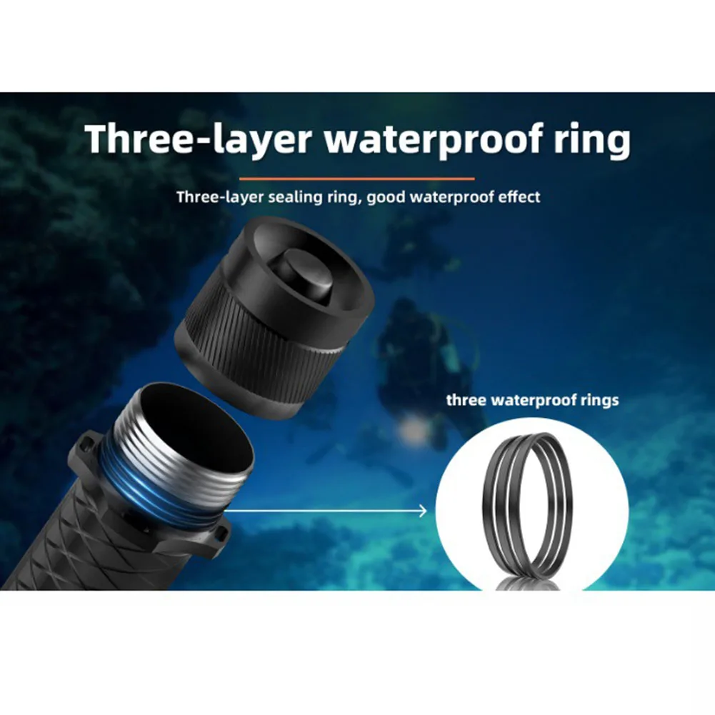 

Подводный фонарь для приключений на открытом воздухе, ручной уличный светодиодный фонарик, инструменты для походов, мощное освещение, конструкция из алюминиевого сплава