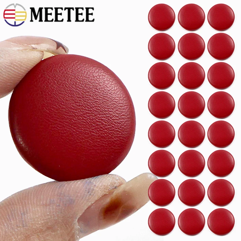 

30Pcs 11-28mm Leather Covered Button for Sewing Jacket Coat Decorative Buckle Clothes Round Shank Buttons DIY Crafts Accessories