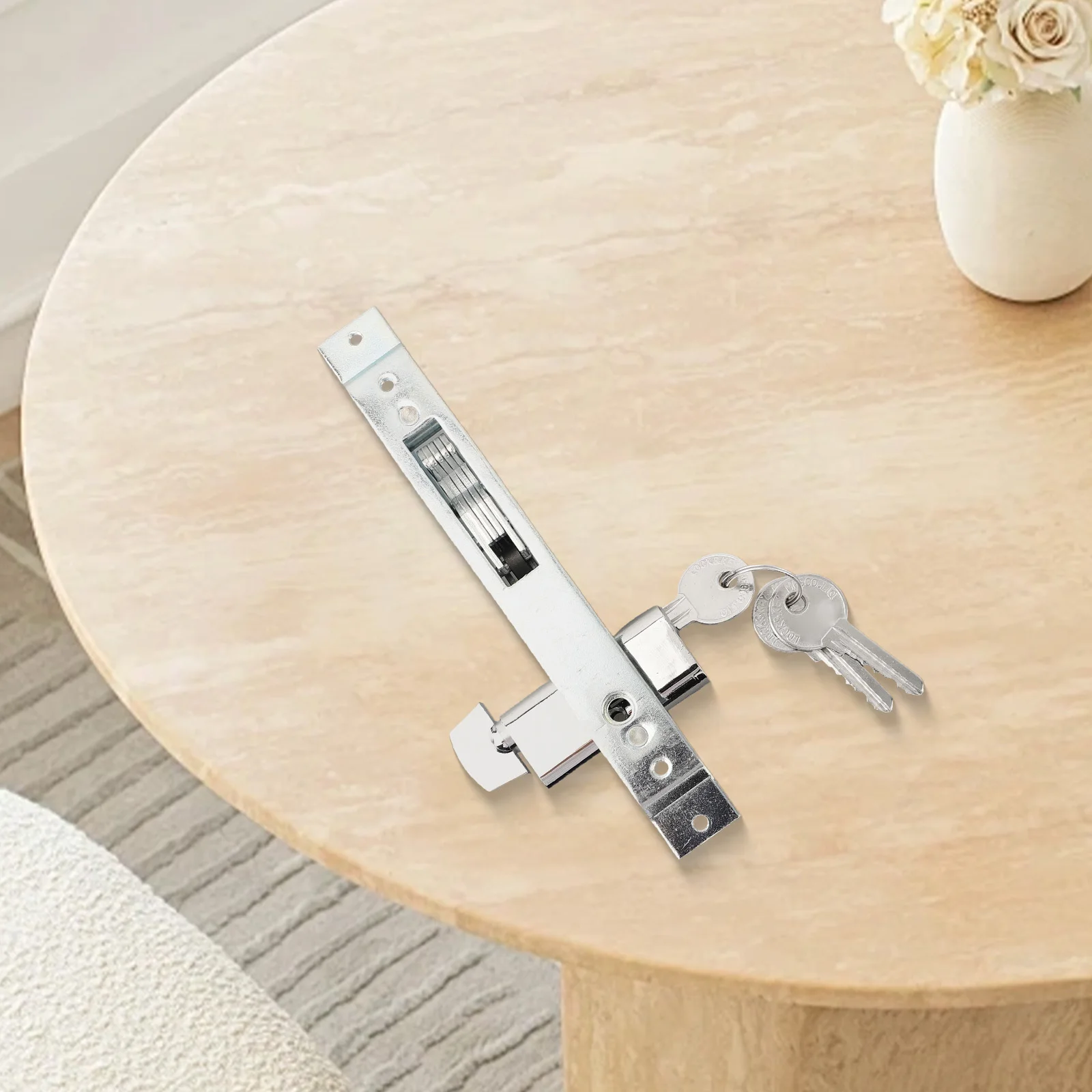 Aesthetic Design Meets Functionality Secure Your Indoors With Our Premium Zinc Alloy Slider Locks Featuring Key Access