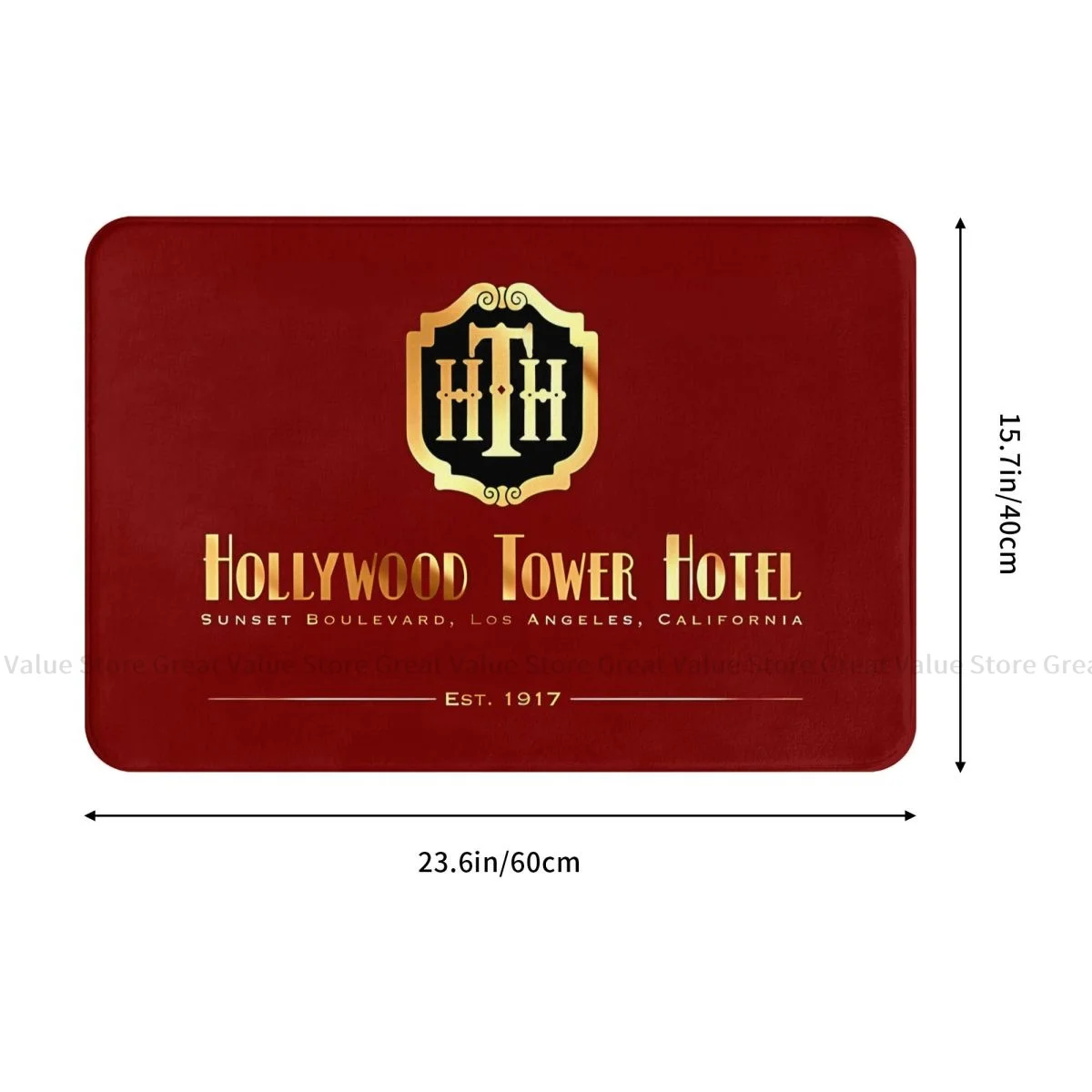 Hollywood Tower Hotel Bedroom Mat HTH Doormat Living Room Carpet Balcony Rug Home Decoration