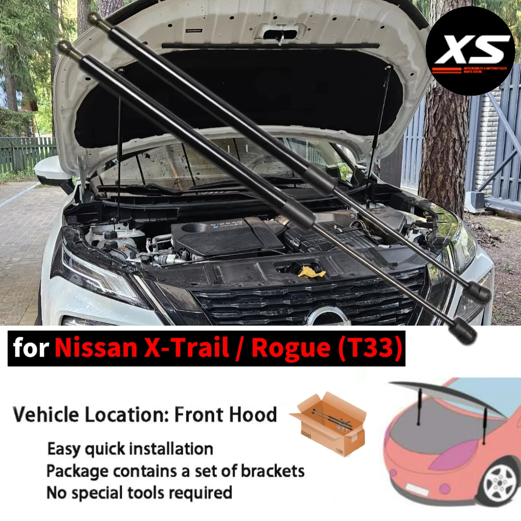for Nissan X-Trail T33 for Nissan Rogue 2021 2022 2023 2024 Front Bonnet Hood Gas Struts Lift Support Shock Damper Absorber