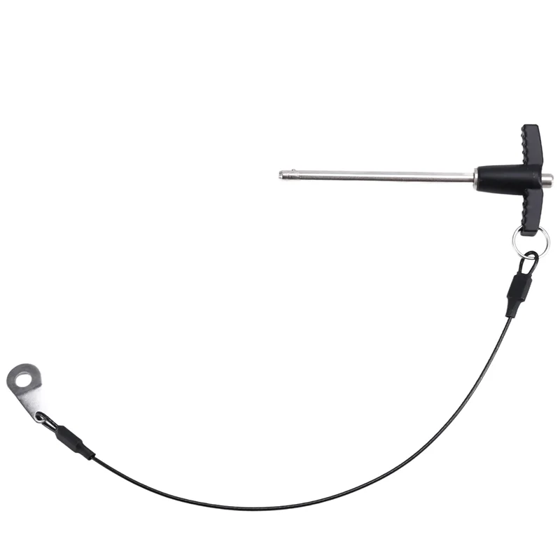 Classy-T Handle Quick Release Pin 0.2 Inch Diameter ,Stainless Steel Ball Locking Pin With Push Button Lanyard Cable