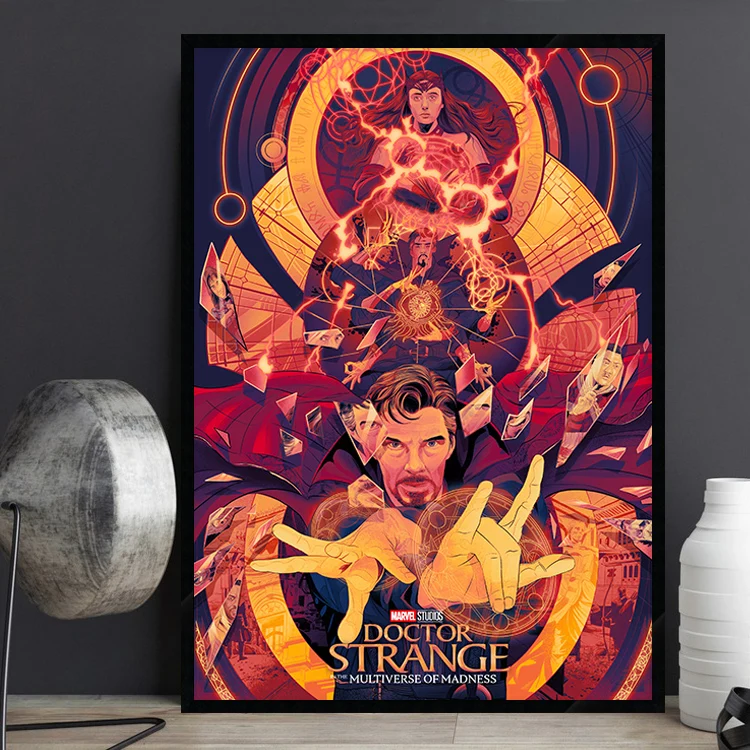 

MINISO Doctor Strange Classic Movie Poster Decoration Painting Marvel Avengers Children's Room Bedroom Canvas Painting