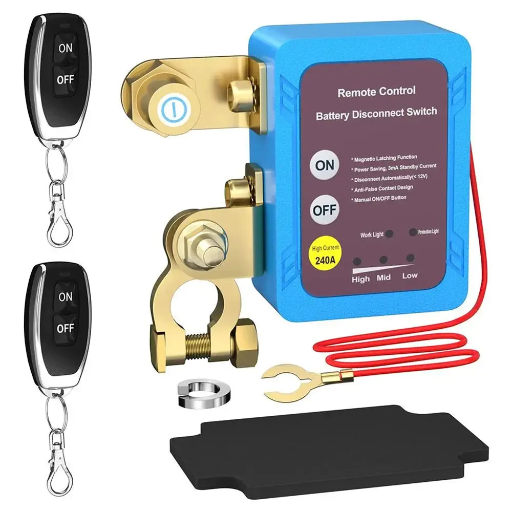 

Manual remote control 12V 24V car battery power breaker anti-loss leakage protector intelligent power breaker