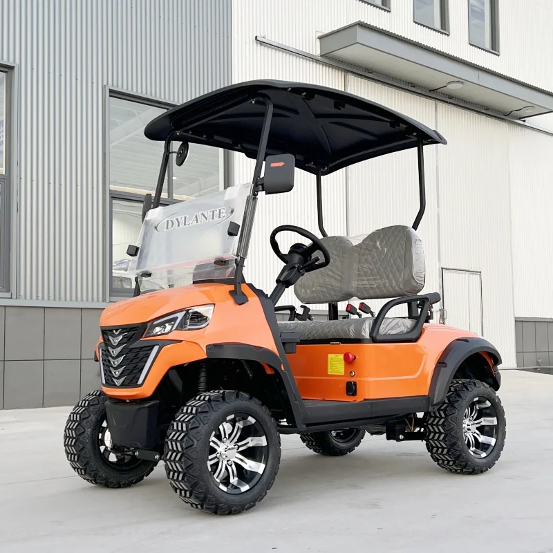 

Высококачественная двухместная электрическая тележка для гольфа с двигателем переменного тока 60 В и дальним радиусом действия ​ ​ Охотничья машина на ферме с свинцово-кислотной и литиевой батареей