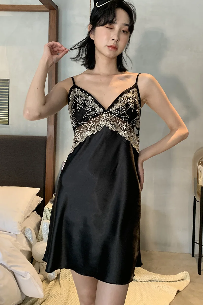 FZSLCYIYI 여름 새틴 Homewear 남자 로브 짧은 세트 Sleepwear 여자 레이스 패치 워크 가운 Nightdress 세트 커플 잠옷