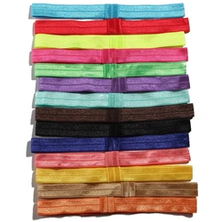 Elastic Nylon Headband para Meninas, Laço de cabelo para criança, Acessórios para cabelo com fita FOE, Bandas de moda, 1,5 cm Largura, 10 PCs