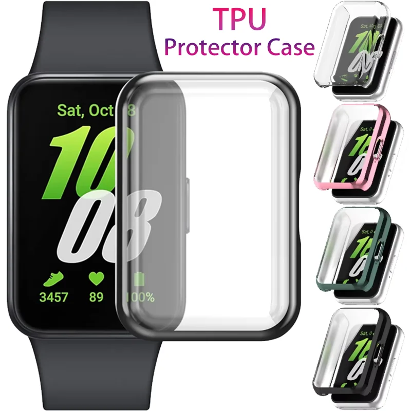 TPU Protector Case For Samsung Galaxy Fit 3 Soft Bumper Protector Screen Full Coverage Glass Shell For Galaxy Fit 3 Accessories