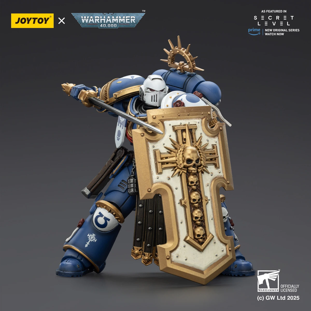 JOYTOY Warhammer 40K Titus with Laurels of Victory & Metaurus & Levantus & Torvald Action Figure Toys Ultramarines Space Marines