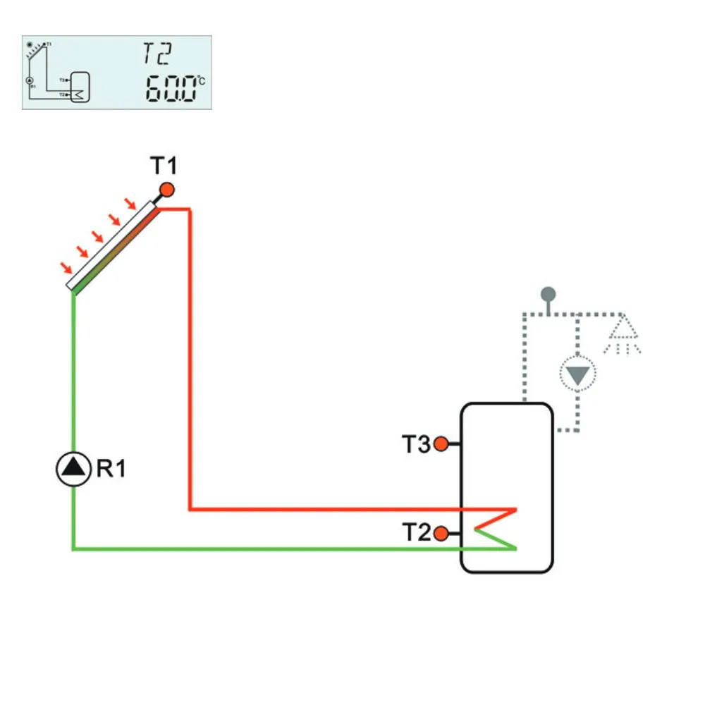 SR81 Solar Water Heater Controller for Split solar Heating System Controller Updated SR868C8 More Function Setup Loading Tank