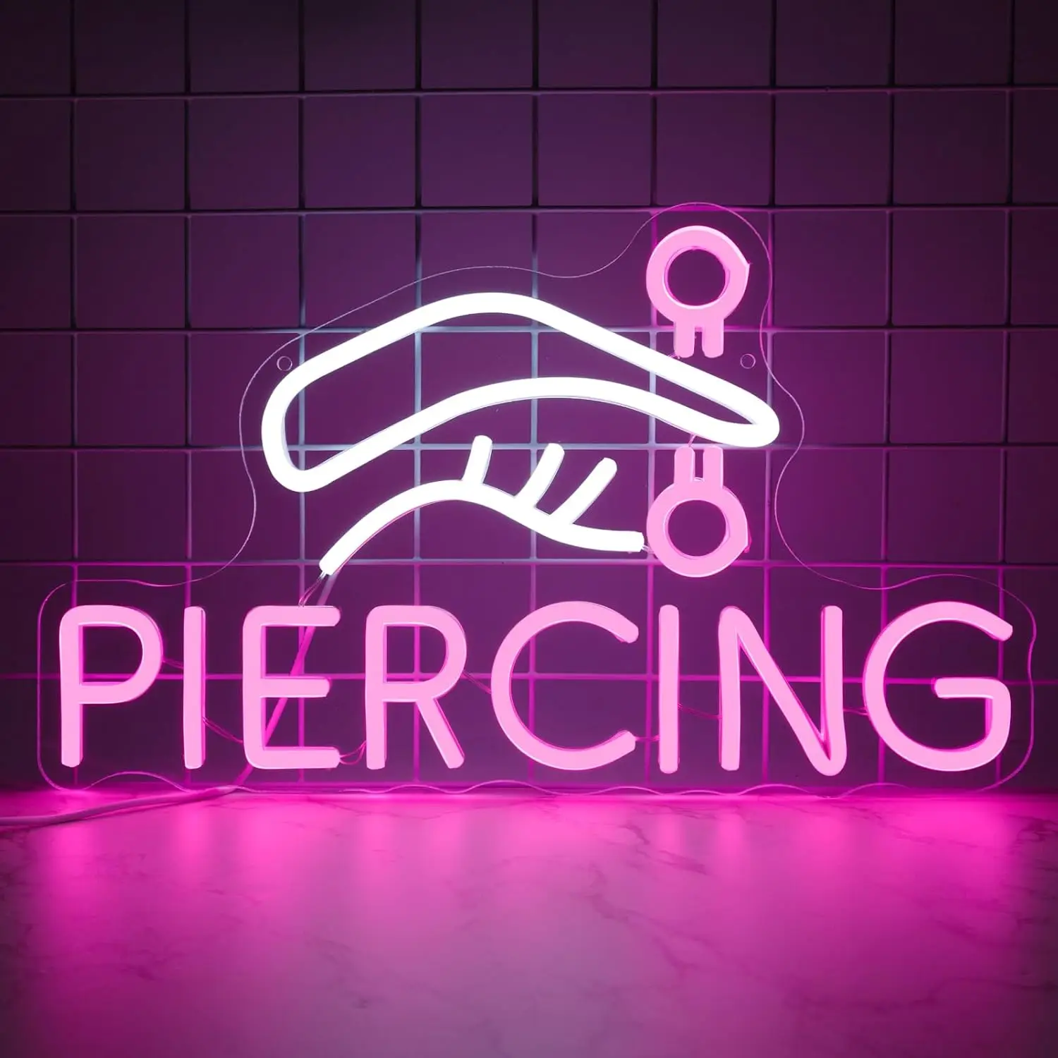 

Piercing Neon Sign USB Dimmable LED Neon Light for for Tattoo Salon Studio Ear Body Piercing Shop Business Decoration Gift
