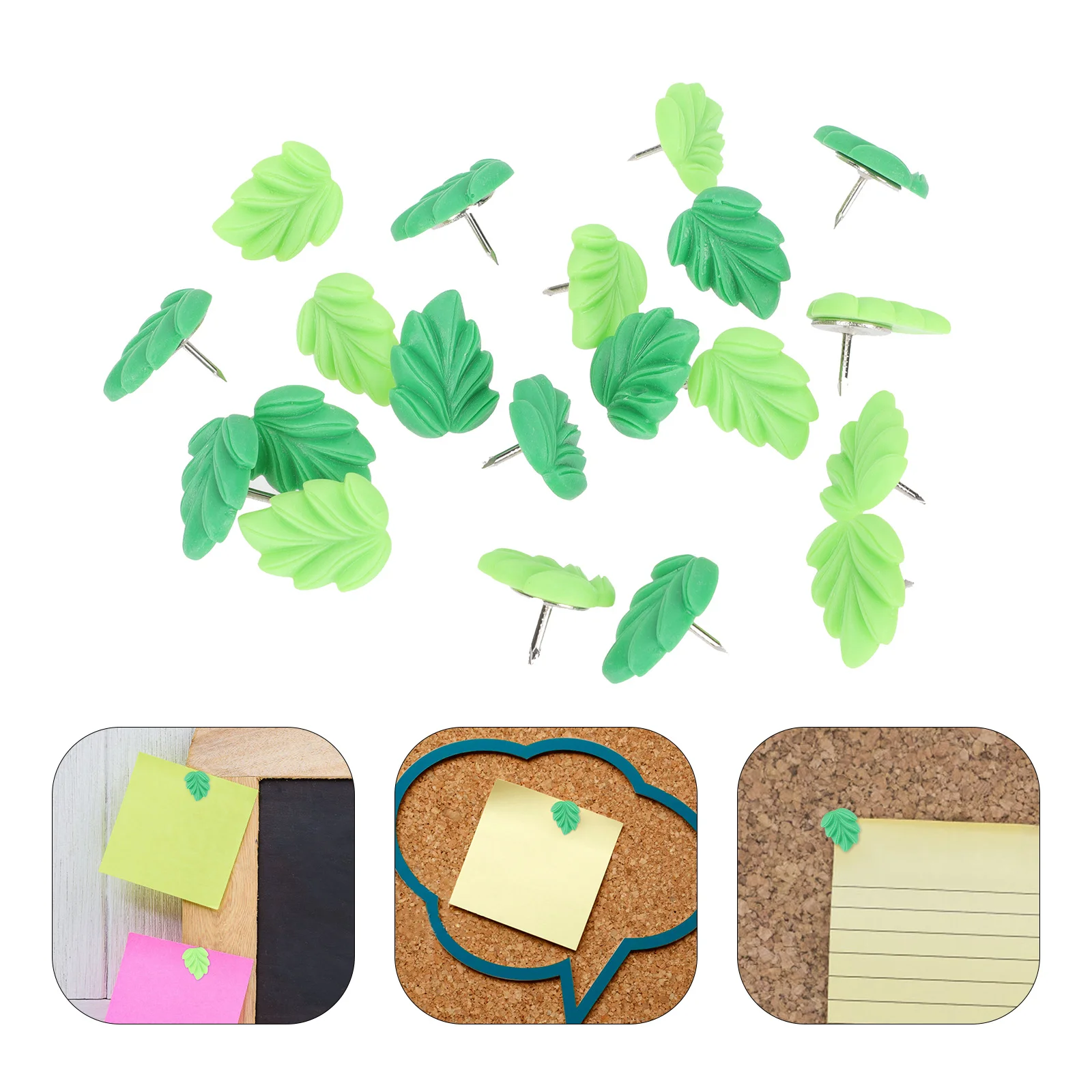 

50Pcs Resin Leaf Pushpins Decorative Thumb Tacks for Cork Bulletin Board Photo Wall Map Pins Travel Office Classroom