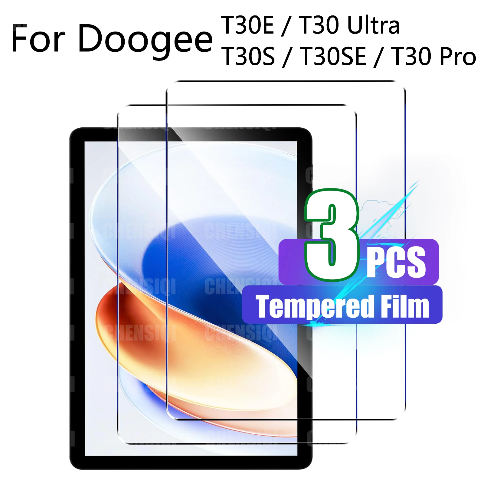 Tempered Glass Film for Doogee T30E/T30S/T30SE/T30 Ultra/T30 Pro 11 inch HD 9H Transparent High Definition Screen Protector