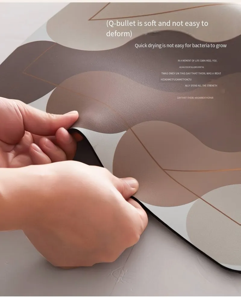 VIKAMAAesthetically Stunning Diatom Mud Pet Mat & Dog Bed Mat of Modern Minimalist Aesthetic: กันน้ํา, การแยกแบบแห้ง - เปียก,