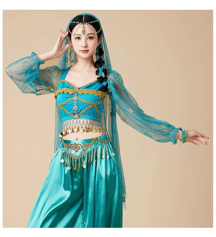 

Indian dance performance attire top exotic ethnic Xinjiang dance belly dance clothing