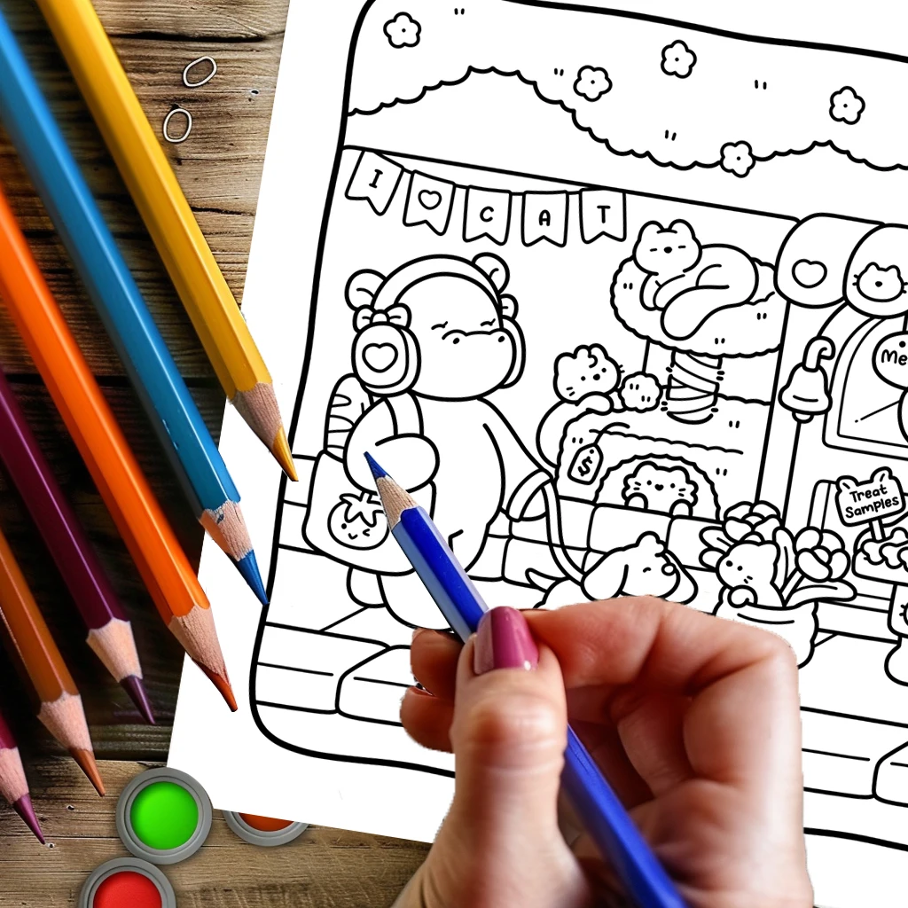 28-pagina's Calm Day kleurboek voor volwassenen |   Kleurboek, tekenbenodigdheden voor Kerstmis, Thanksgiving