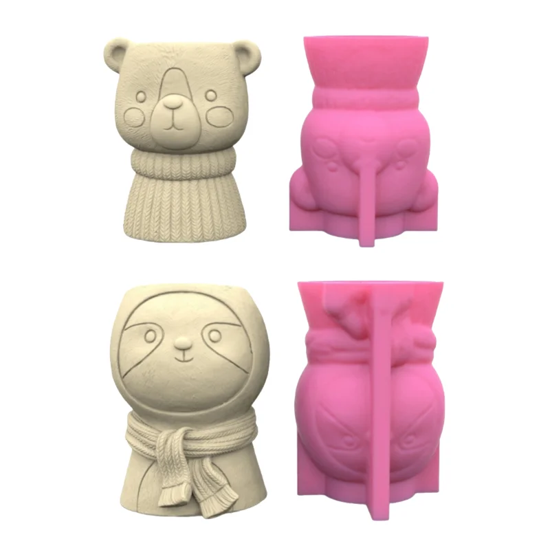 

3D подсвечник в виде медведя