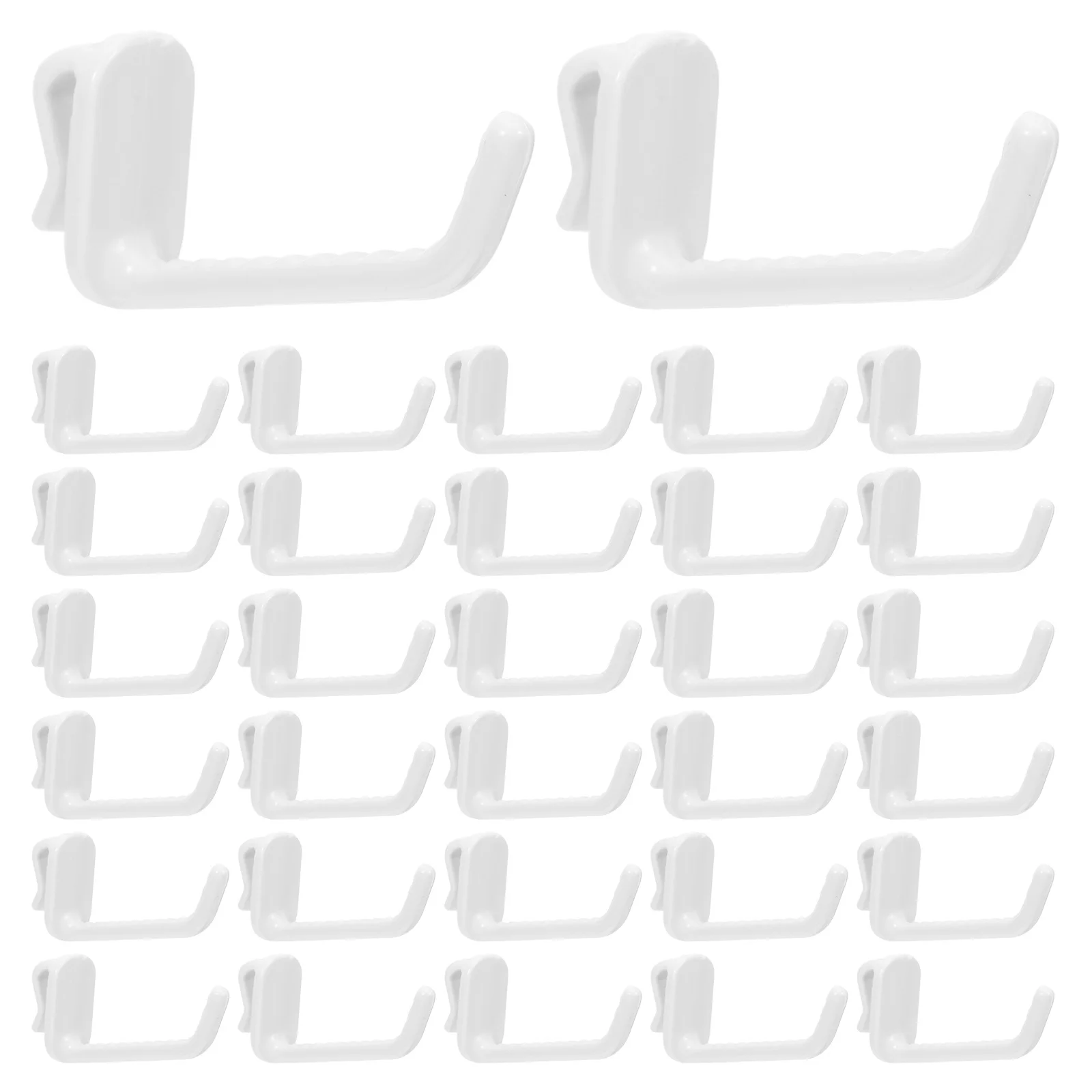 

50Pcs Plastic Nail Panel Hooks Wire Shelf Rack Storage Display Home Office Wall Organizer Pegboard Utility Hanging
